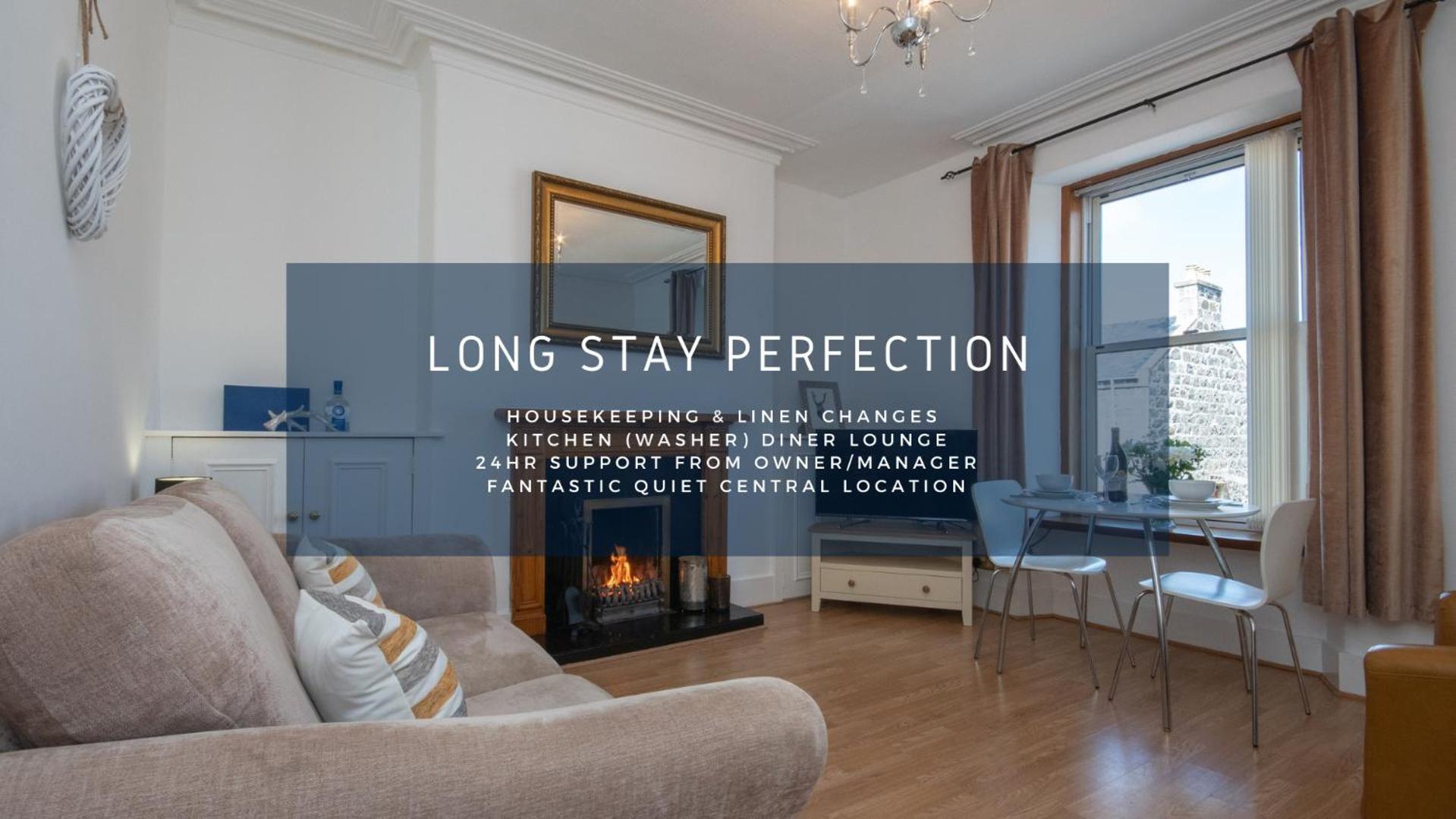Dwellcome Home Ltd 1 Bed Apt, Half Mile To Union Street Yet Quiet, Free Parking, Fast Wifi, Ideal For Long Term Contractor, Etc Stays, Fully Equipped Kitchen, Regular Housekeeping Option - See Our Site For Assurance Aberdeen Extérieur photo